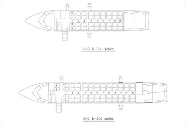 DASH-8 seat map